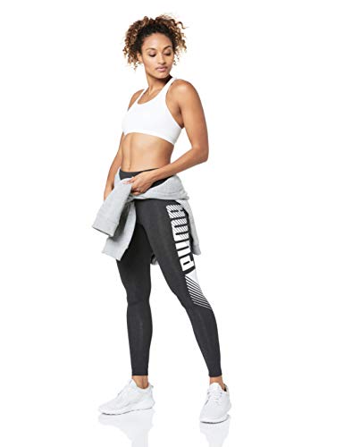 PUMA ESS+ Graphic Leggings Mujer, Dark Gray Heather, XS