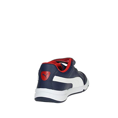 PUMA STEPFLEEX 2 SL VE V PS, Zapatillas Unisex niños, Azul (Peacoat White/Flame Scarlet), 32 EU