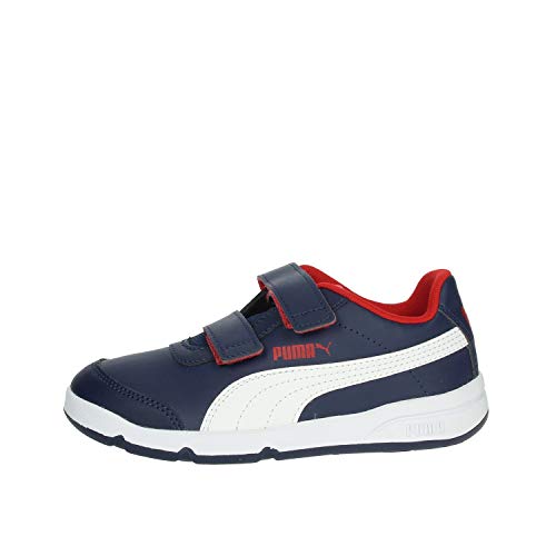 PUMA STEPFLEEX 2 SL VE V PS, Zapatillas Unisex niños, Azul (Peacoat White/Flame Scarlet), 32 EU