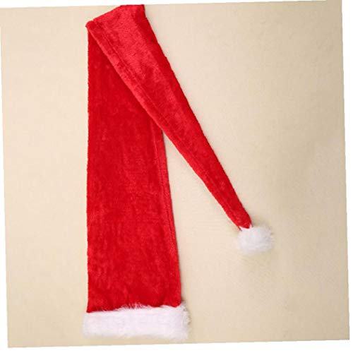 Puntales Función de Santa Claus Sombrero de Moda súper Larga del Casquillo de Santa Multi Navidad Gorro de Fiesta de Navidad de la Felpa de Ornamentos Preciosos para 1pc niños