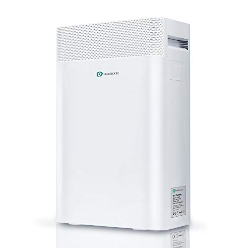 PureMate 5-en-1 Purificador de Aire e Ionizador con Filtro True HEPA, catalizador frío con Filtración de 5 Capas y Función de Temporizador,CADR 210m³,Captura alergias, Polvo, Polen, Humo, Olor