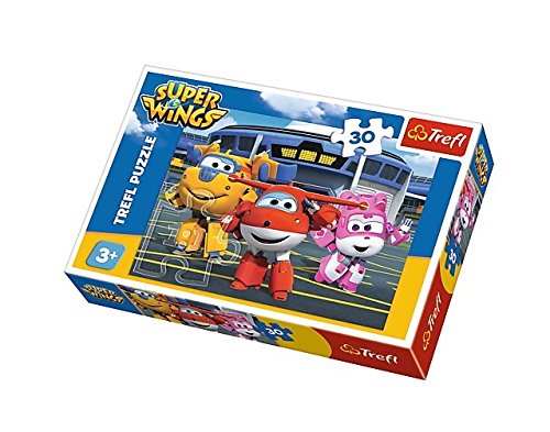 Puzzle Super Wings Przyjaciele przed hangarem 30