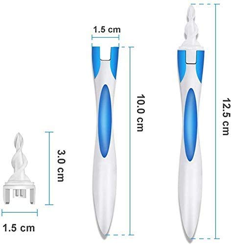Q grips Cera Oidos,Limpiador de Oídos,Limpia Cera Oidos, Kit de limpieza Para Oídos, Sistema Espiral Inteligente, con Mango y 16 Puntas Lavables, Seguro y Suave, Adecuado para Niños y Adultos