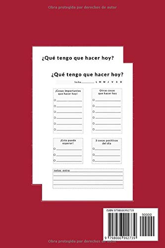 ¿Qué tengo que hacer hoy?: La lista de las tareas pendientes. El cuaderno para organizar y gestionar mi tiempo