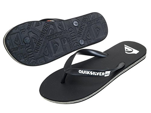 Quiksilver Molokai-Flip-Flops For Men, Zapatos de Playa y Piscina para Hombre, Negro (Black/Black/White Xkkw), 41 EU