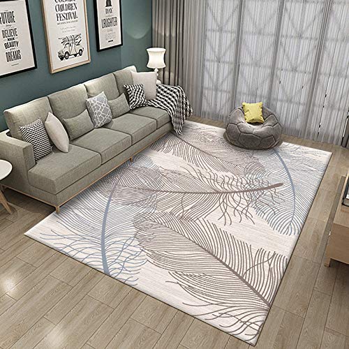 QWEASDZX Alfombra Sala De Estar Dormitorio Alfombra Suave Rectangular Alfombra Moderna De Pelo Largo Imprimación Antideslizante Alfombra De Decoración del Hogar Alfombra De Sala De Estar 100x160cm