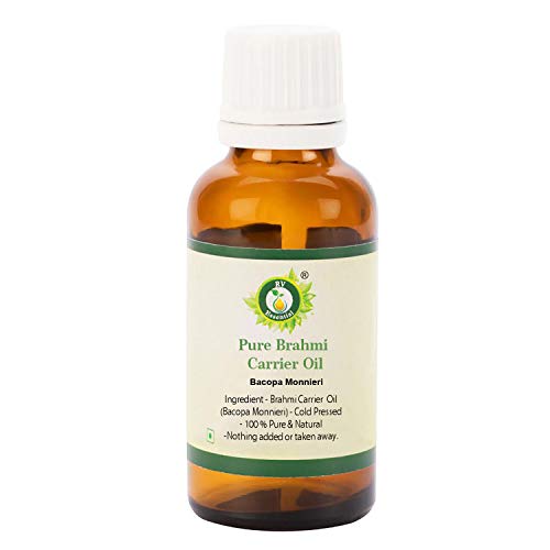 R V Essential Aceite puro de brahmi 50ml (1.69oz)- Bacopa Monnieri (100% puro y natural raras serie hierba) Pure Brahmi Oil