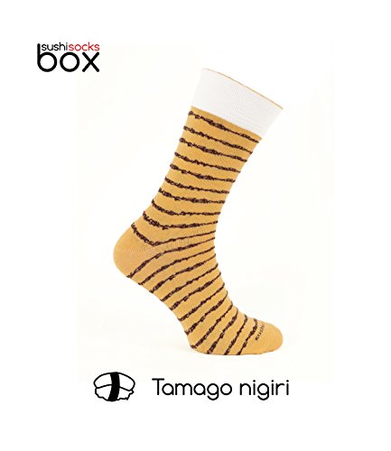 Rainbow Socks - Mujer Hombre Calcetines Sushi Tamago - 1 Par - Tamaño 41-46