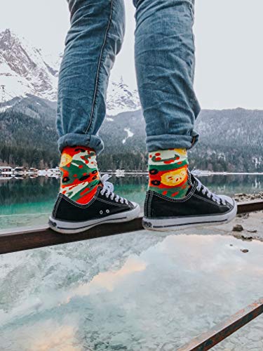 Rainbow Socks - Pizza Vegetariana Mujer Hombre - 4 pares de Calcetines - Tamaño 36-40