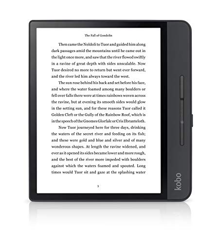 Rakuten Kobo Forma - Lector de libros electrónicos con Pantalla táctil, 8 GB, Wifi, 1440 x 1920 píxeles, 3: 4, 20.3 cm (8 "), Negro