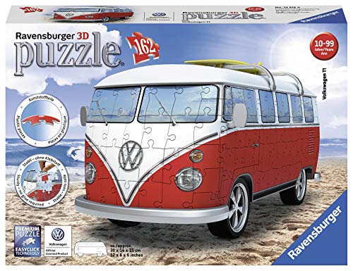 Ravensburger- VW Bus T1 Campervan Volkswagen Puzzle, Color Blanco/Rojo (Ravesnburger 12516)