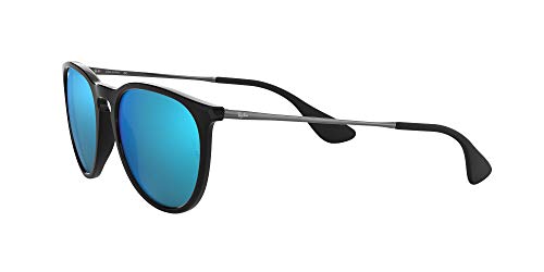 Ray Ban, Erika Color Mix - Gafas de sol unisex, rama color negro y lente color azul, talla 54 mm