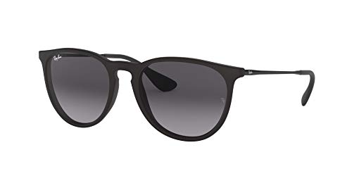 Ray-Ban Gafas de sol, Erika, Negro (622/8G), con lente Gris Degradada