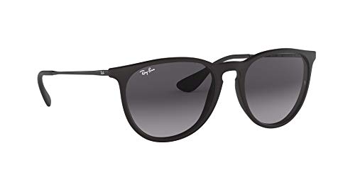 Ray-Ban Gafas de sol, Erika, Negro (622/8G), con lente Gris Degradada