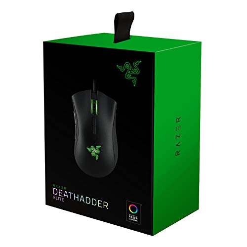 Razer DeathAdder Elite - Ratón Esposts gaming, sensor óptico True 16000 5G dpi, interruptores de mouse mecánico Razer (hasta 50 millones de clics)