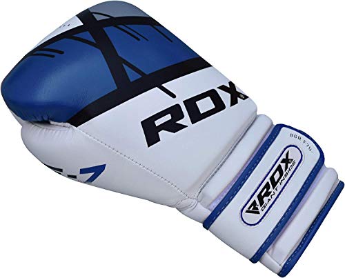 RDX Guantes de Boxeo para Entrenamiento y Muay Thai | Maya Hide Cuero Mitones para Kick Boxing, Sparring | Boxing Gloves para Combate Training, Saco Boxeo