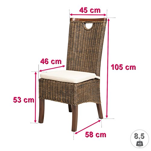 REBAJAS : -66% Lote de 6 sillas para comedor moka modernas y baratas RACINE