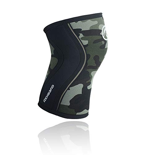 Rehband Kniebandage Neopren 5 mm - Rodillera de voleibol, Camuflaje, M