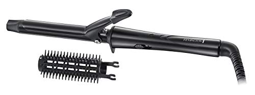 Remington Ceramic Tong CI1019 - Rizador de pelo, Pinza de 19 mm, Cerámica, Accesorio Cepillo, Punta Fría, Negro