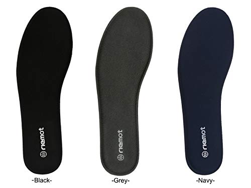 riemot Plantillas Memory Foam para Zapatos de Hombre y Mujer, Negro EU 46