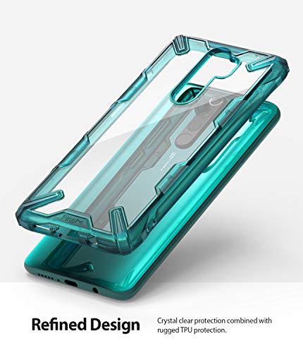 Ringke Fusion-X Diseñado para Funda Xiaomi Redmi Note 8 Pro, Transparente al Dorso Carcasa Redmi Note 8 Pro 6.53" Protección Resistente Impactos TPU + PC Funda para Redmi Note 8 Pro - Turquoise Green