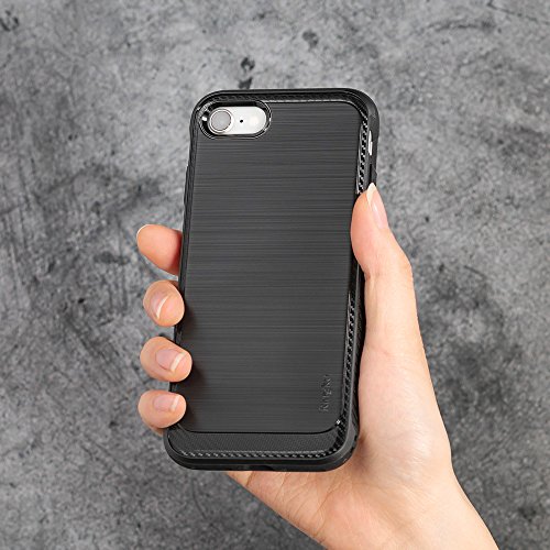 Ringke [ONYX] Funda iPhone 7 / iPhone 8, [Fuerza elástica] Durabilidad Flexible, Duradero antideslizante gota protección, TPU Defensivo para Apple iPhone 7 2016 - Black