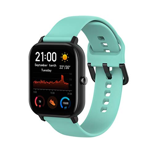 riou Correa Compatible con Xiaomi Huami Amazfit GTS ，Correa de Reloj Banda de Reemplazo Silicona Suave Sports Pulsera Reloj Inteligente，104+87mm