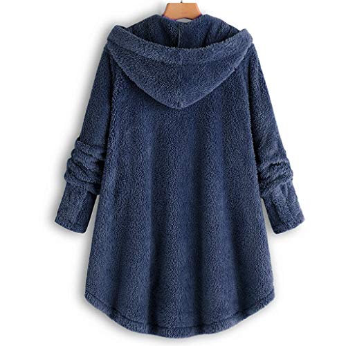 riou Mujer Sudadera con Capucha para Mujer tamaño Grande suéter para Mujer otoño e Invierno Camisa de Manga Larga Chaqueta Caliente botón de Felpa Descuento