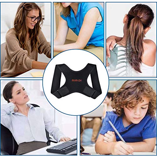 RIRGI Corrector de Postura, Cinturón Postura Corrección Lumbar Apoyo para Hombres y Mujer, Corrector de Postura para Espalda, Ajustable y Cómoda (M)