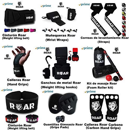 Roar® Cinturón Lumbar Gimnasio, Cinturon Gimnasio Hombre y Mujer, Cinturon Halterofilia, Powerlifting, Crossfit, Levantamiento Peso, Musculacion, Cinturon Gym Hombre, Cinturon Pesas (Rosa, S)