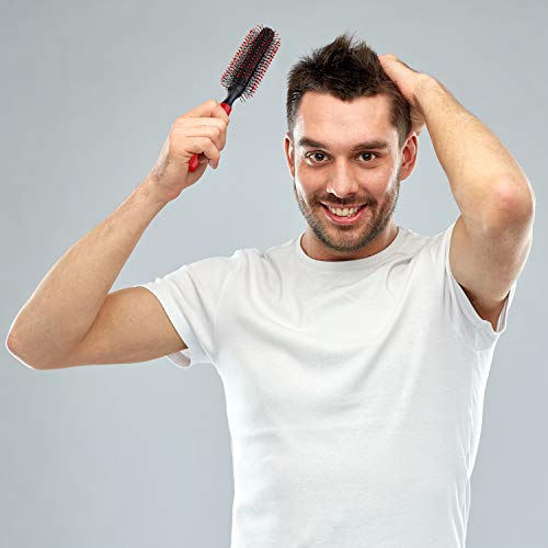 Rodillo Redondo de Copete Cepillo de Pelo de Hombres Peine del Quiff Cepillo de Peinado Redondo para Herramienta de Peinar Cabello con Secador