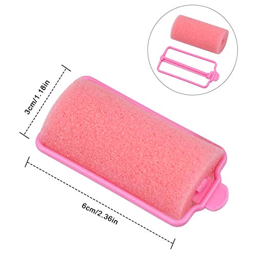 Rodillos de pelo de Esponja, 32 Piezas 3cm Suave Rulos para el Cabello, Bigudí de Espuma Herramienta de Rizado para Mujeres Muchachas y Niños Peinado de Bricolaje, 4 Colores