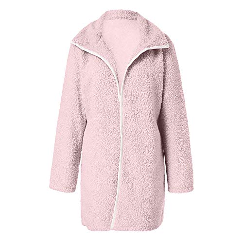 Ropa de Abrigo Lana sintética Mujer Invierno,PAOLIAN Chaquetas Cárdigans Largas Rebajas otoño Señora Chaquetón Acolchado Caliente Trenca Parka de Solapa Doble Cara Terciopelo