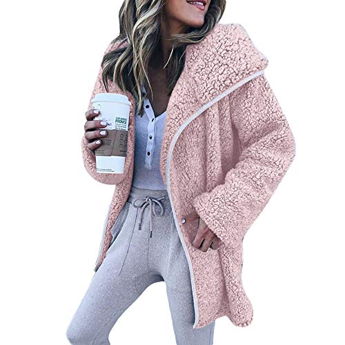 Ropa de Abrigo Lana sintética Mujer Invierno,PAOLIAN Chaquetas Cárdigans Largas Rebajas otoño Señora Chaquetón Acolchado Caliente Trenca Parka de Solapa Doble Cara Terciopelo