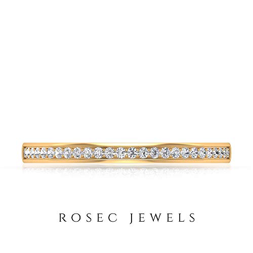 Rosec Jewels 14 quilates oro amarillo round-brilliant-shape H-I Diamond