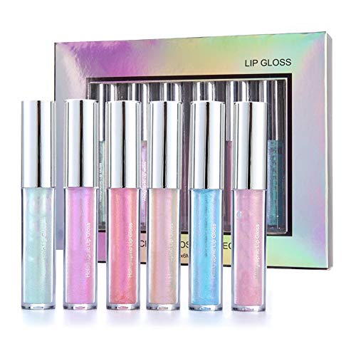 Rotekt HANDAIYAN 6pcs Brillo labial brillante Glaseado Hidratante Lápiz labial líquido de larga duración Herramienta cosmética