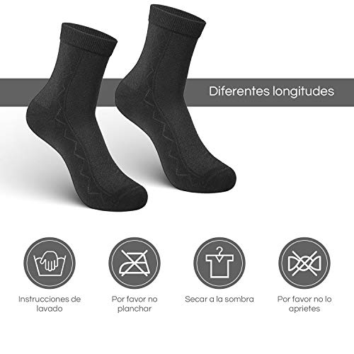 Rovtop 12 Pares de Calcetines para Hombre y Mujer - Calcetines Deportivos Corto Malla Transpirable (Blanco/Negro/Gris) (12 Calcetines Medio)