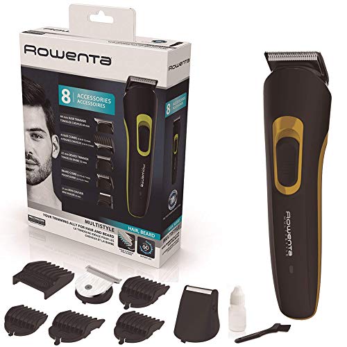 Rowenta Multistyler 8 en 1 Basic TN8940 - Cortapelos y barbero profesional con 60 min de autonomía, 8 accesorios de corte y fácil limpieza