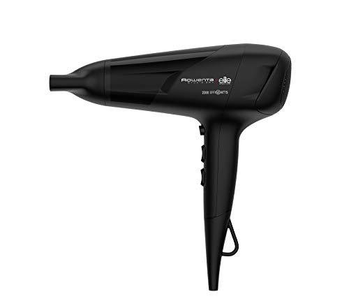 Rowenta Studio Dry CV5812 Secador de pelo con tecnología Effiwatts de ahorro de energía, 6 ajustes de velocidad/temperatura, Termocontrol, boquilla concentradora de 14 mm y golpe de aire frío