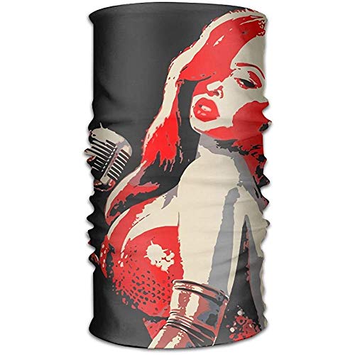 RP Amazing Tube Mask,Sexy Pin Up Girl Versátil Al Aire Libre Elegante Headwear Multifuncional Sport Headband Sweatband, Magic Scarf, Head Wrap, Bandana, Balaclava