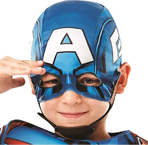 Rubies Disfraz oficial de Marvel Avengers Capitán América de lujo para niños, Color azul, medium (640833M)