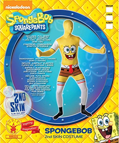 Rubies 's Oficial de Bob Esponja Cuadrado Pantalones 2 nd Skin Disfraz