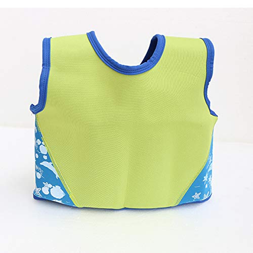 Ruiuzi Chaleco Flotador de natación Natación Chaleco Flotador Chaqueta de Piscina Flotador de natación Accesorios para Que los niños aprendan a Nadar 2-6 años (Verde, M（13-18kg Height 100-110cm）)