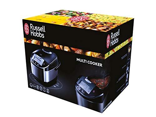 Russell Hobbs Cook@Home - Robot de cocina con función panificadora (900 W, 11 Programas, Acero Inoxidable, 5 l, Digital, Negro) - ref. 21850-56