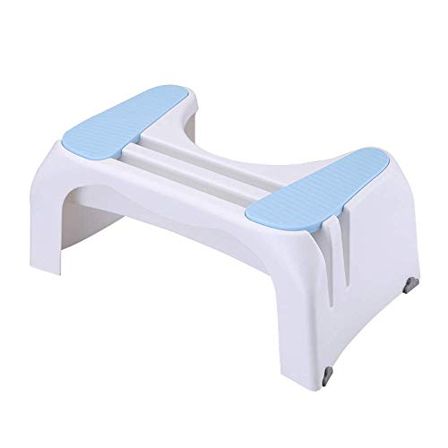 Rziioo Cuclillas WC Stool - Antideslizante Squatty IR al baño Cuarto de baño WC Taburete de Paso para los niños, Mujeres Embarazadas y Ancianos - Alivia el estreñimiento y distensión Abdominal,Azul