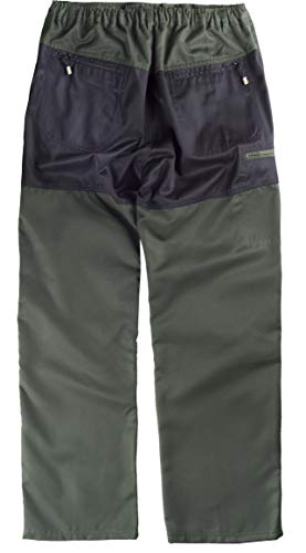 S-ROX WORKTEAM - Pantalón Combinado. Dos Bolsos de Ojal de Abertura Inclinada en los costados. Un Bolso Lateral Interior con Cierre de Cremallera. Hombre Verde Kaki+Negro L