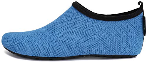 SAGUARO Niños Niñas Zapatos de Agua Mar y Deportes Acuáticos Secado Rápido Natación Zapatos Zapatillas de Agua de Playa Surf Escarpines de Verano Piscina,True Azul 20/21 EU