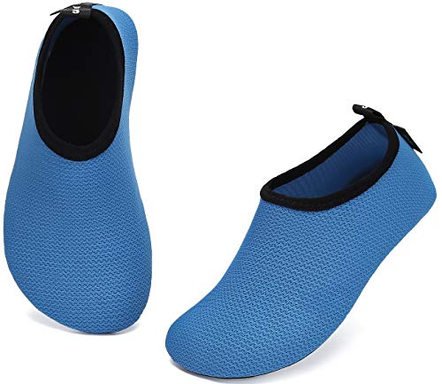 SAGUARO Niños Niñas Zapatos de Agua Mar y Deportes Acuáticos Secado Rápido Natación Zapatos Zapatillas de Agua de Playa Surf Escarpines de Verano Piscina,True Azul 20/21 EU