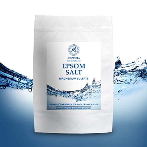 Sales de Baño 1kg - Sal de Epsom 1000g - 100% Pura & Natural - Fuente Concentrada de Magnesio - Relajación & Recuperación Muscular - Desintoxicación - Cuidado del Cuerpo - Cura - Mejor Buen Sueño