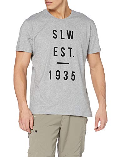 SALEWA Thom CO M S/S Camiseta, Hombre, Grey Melange, 50/L